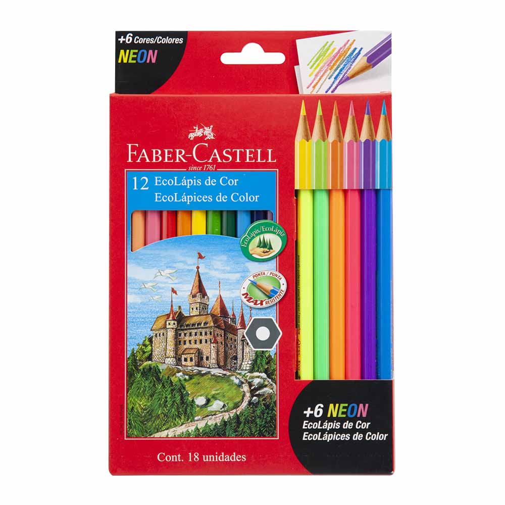 Colores FABER-CASTELL EcoLapices Caja 18un