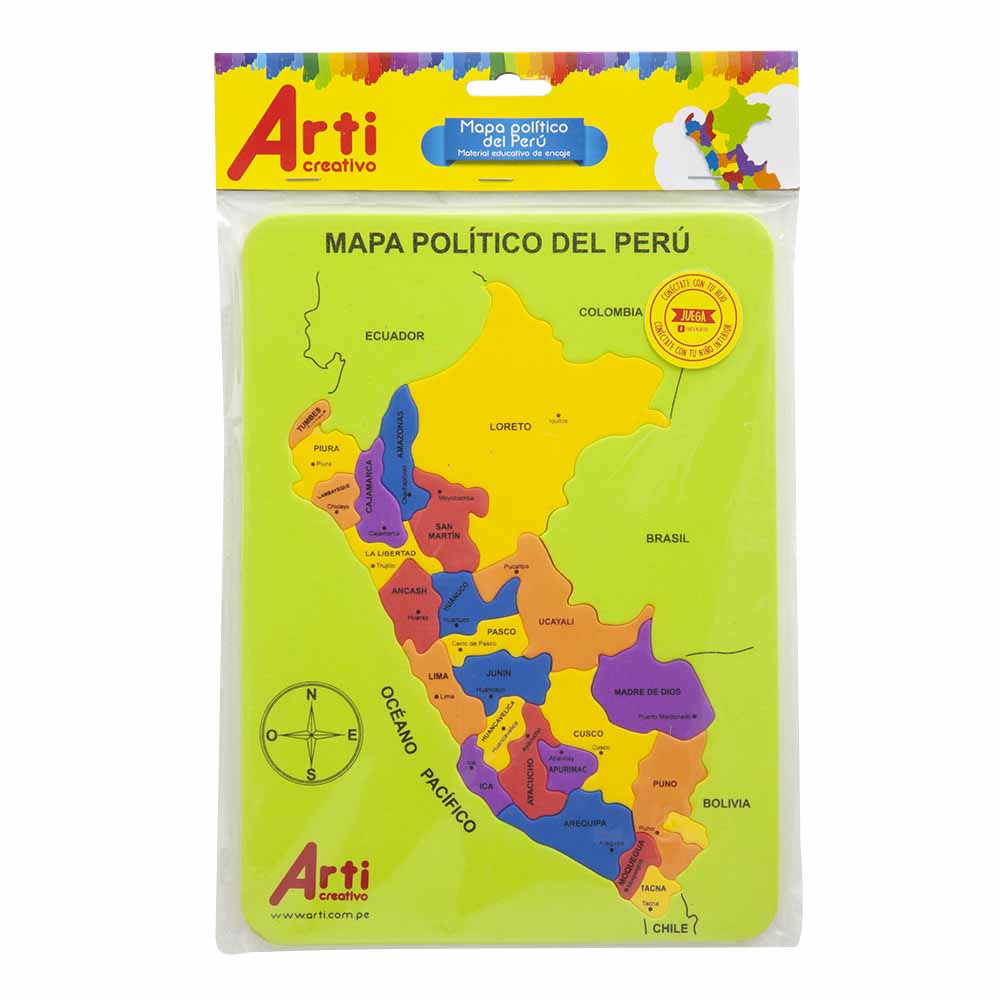 Didácticos ARTI CREATIVO Mapa del Perú