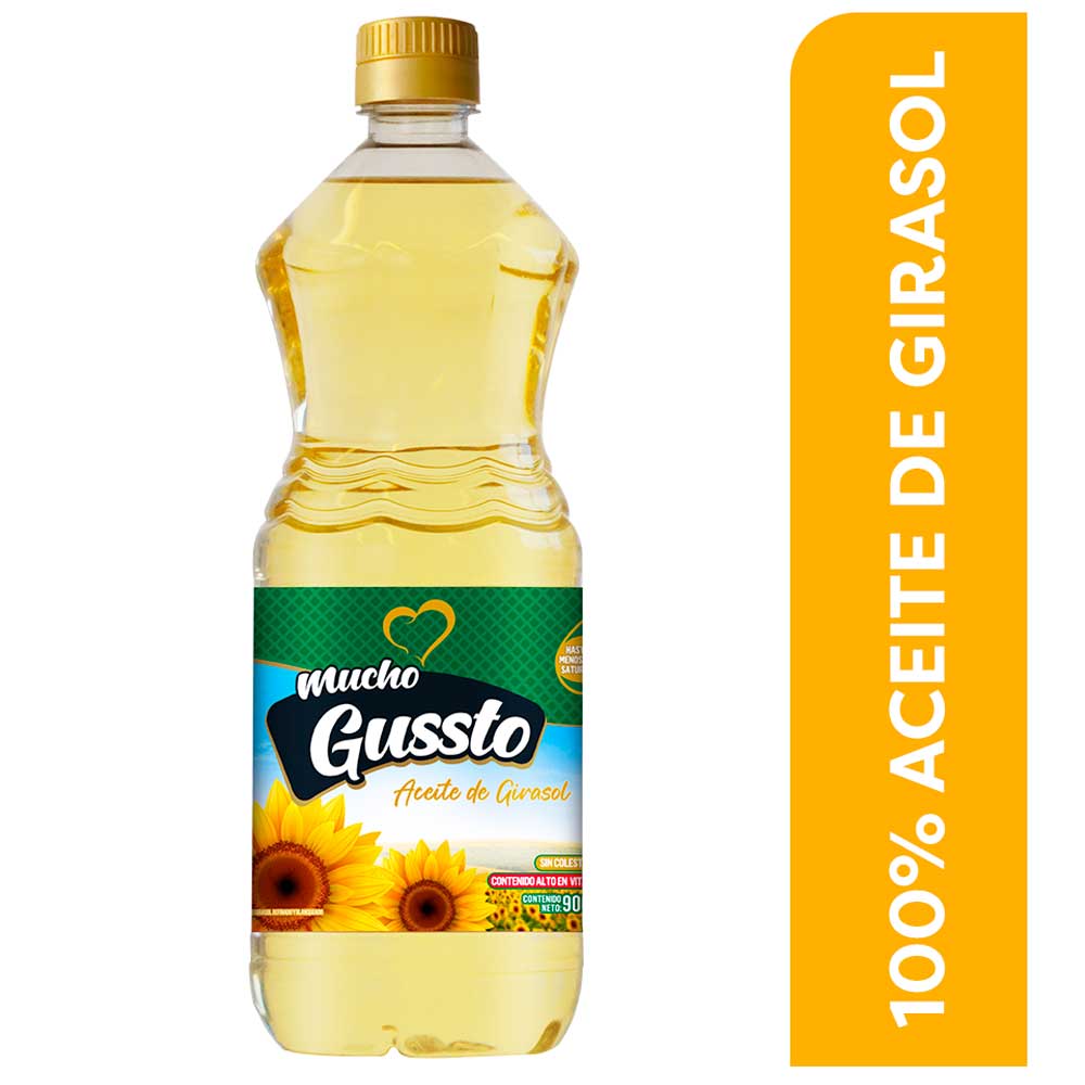 Aceite de Girasol MUCHO GUSSTO Botella 900ml