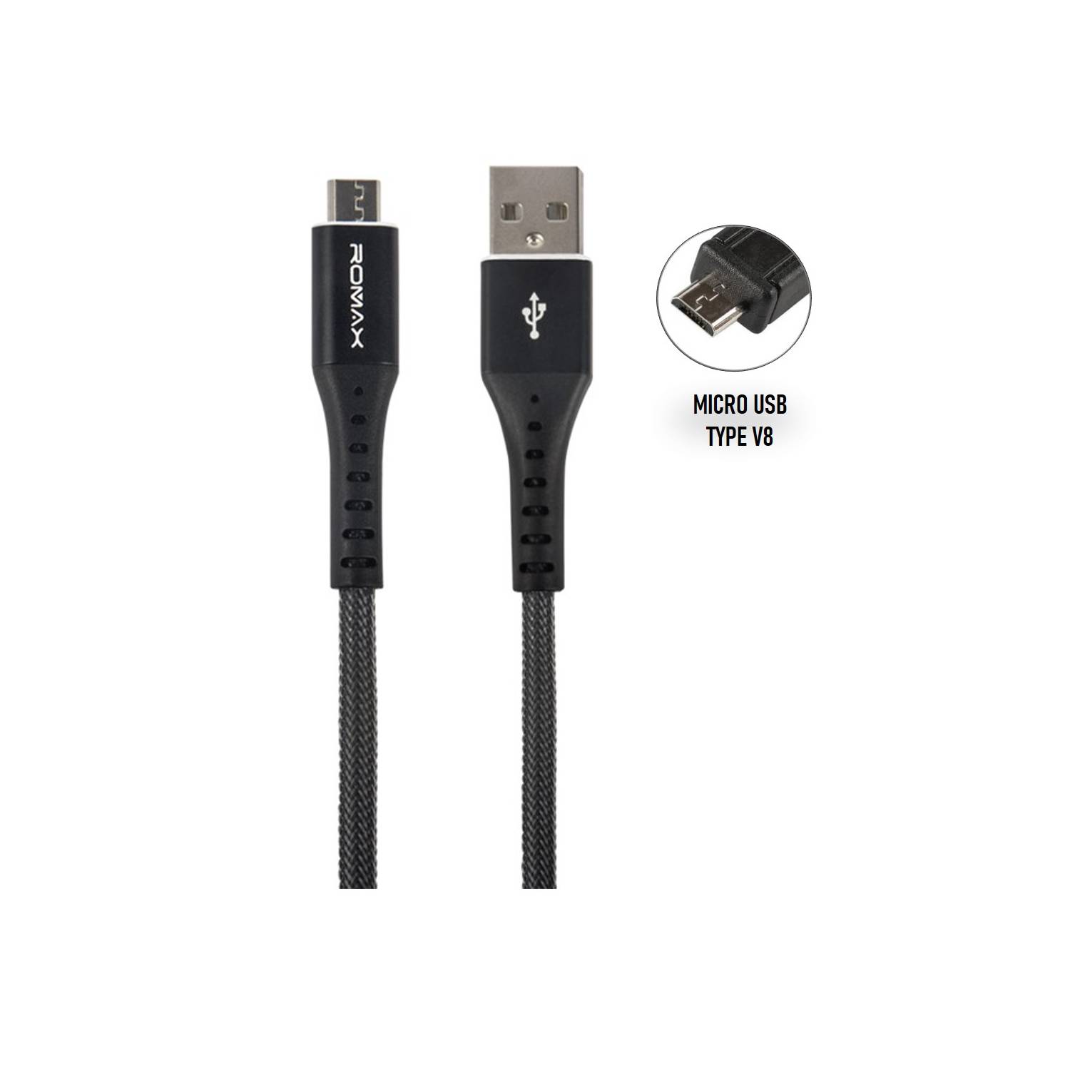 Cargador 60W Micro USB Tipo V8 - Romax 6.2A