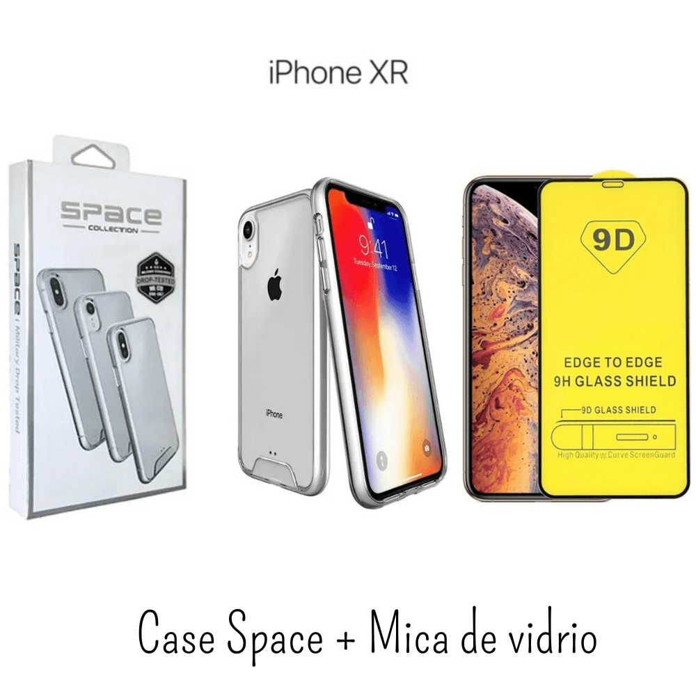 Case Spce para Iphone XR + Mica de  Vidrio Templado