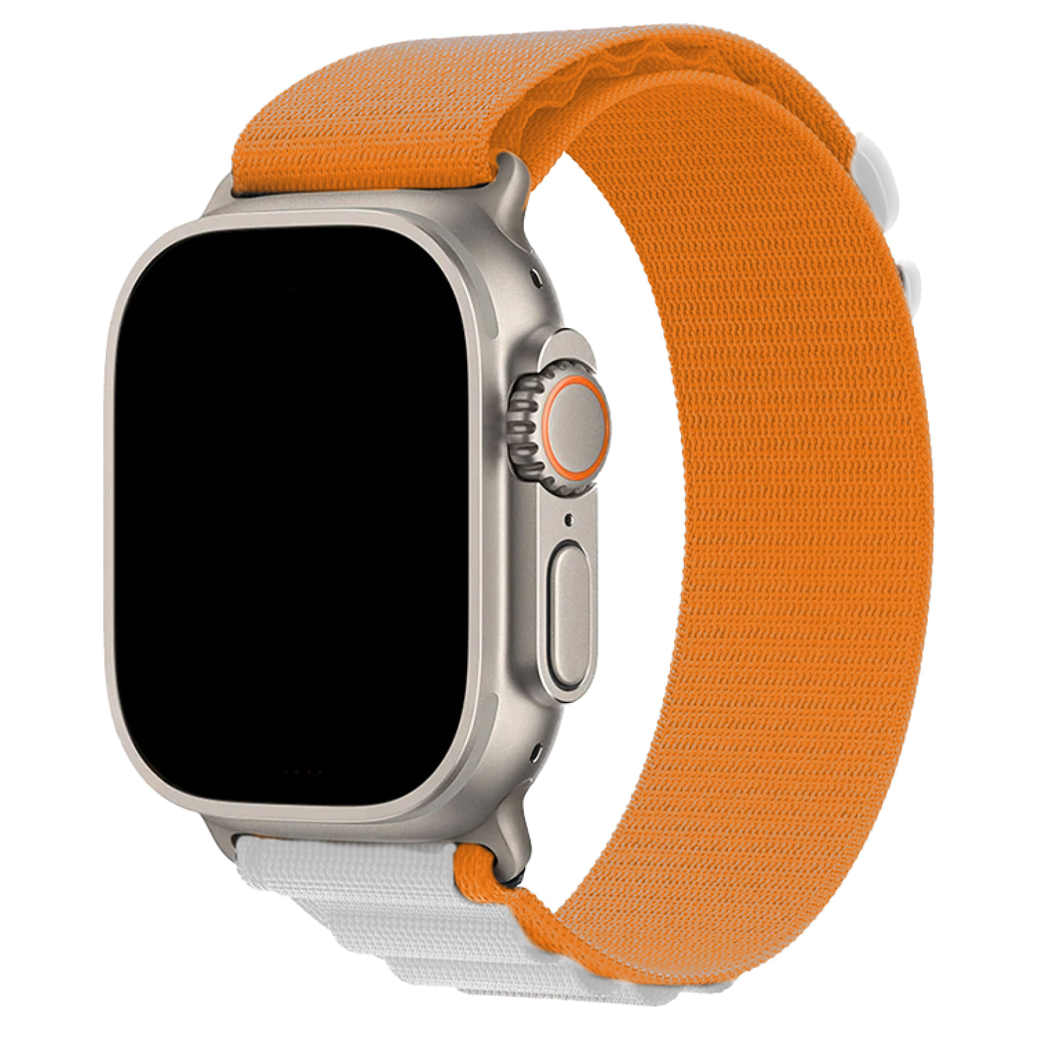 Correa Alphine Loop Para Apple Watch 38-40-41 Mm Naranja y BLanco