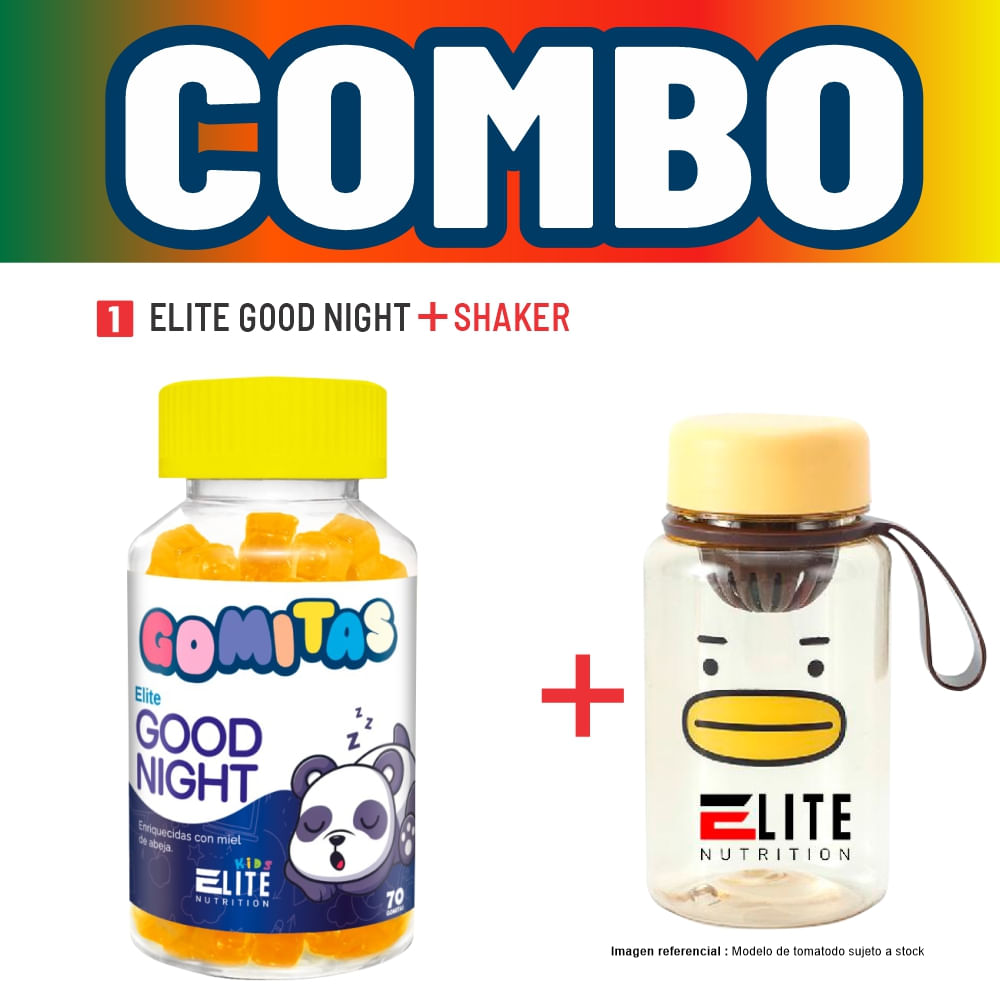 Gomitas Para Niños Elite Nutrition Kids - Elite Good Night + Shaker