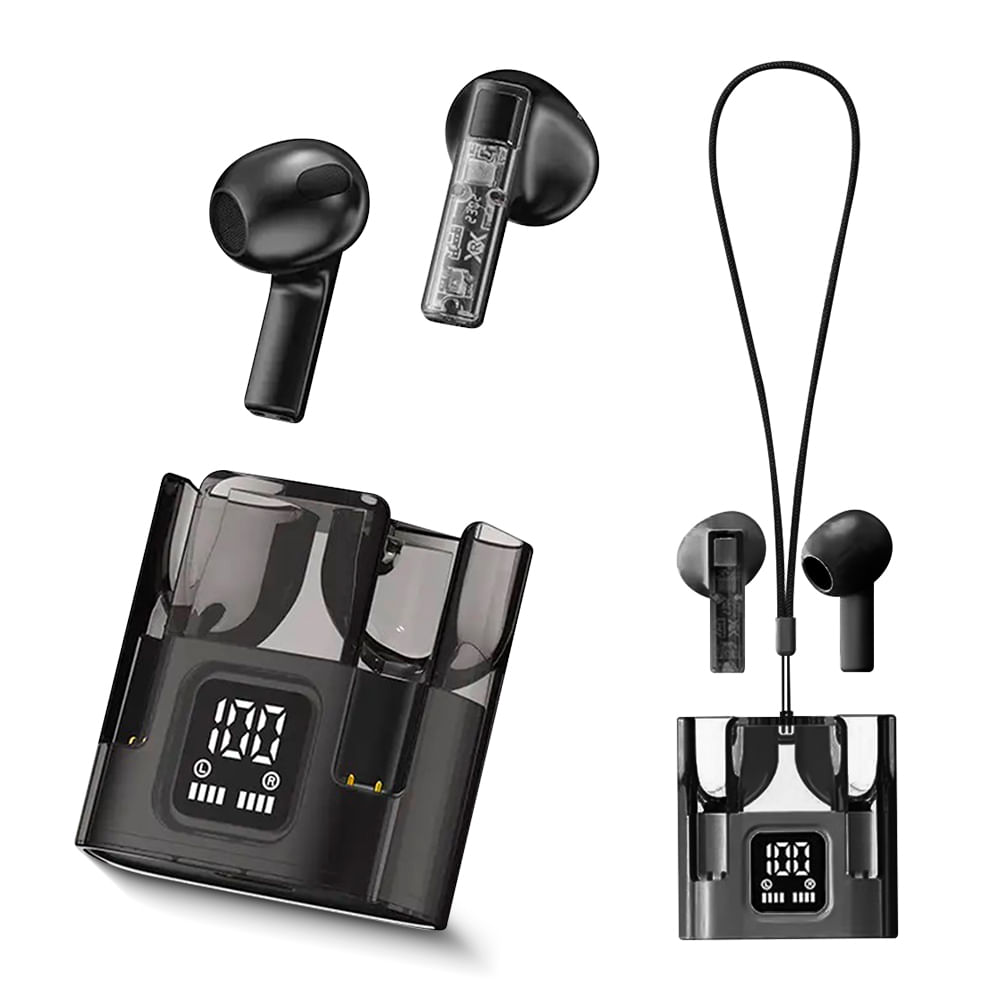 Audifonos true wireless earbuds G70 impermeable Negro