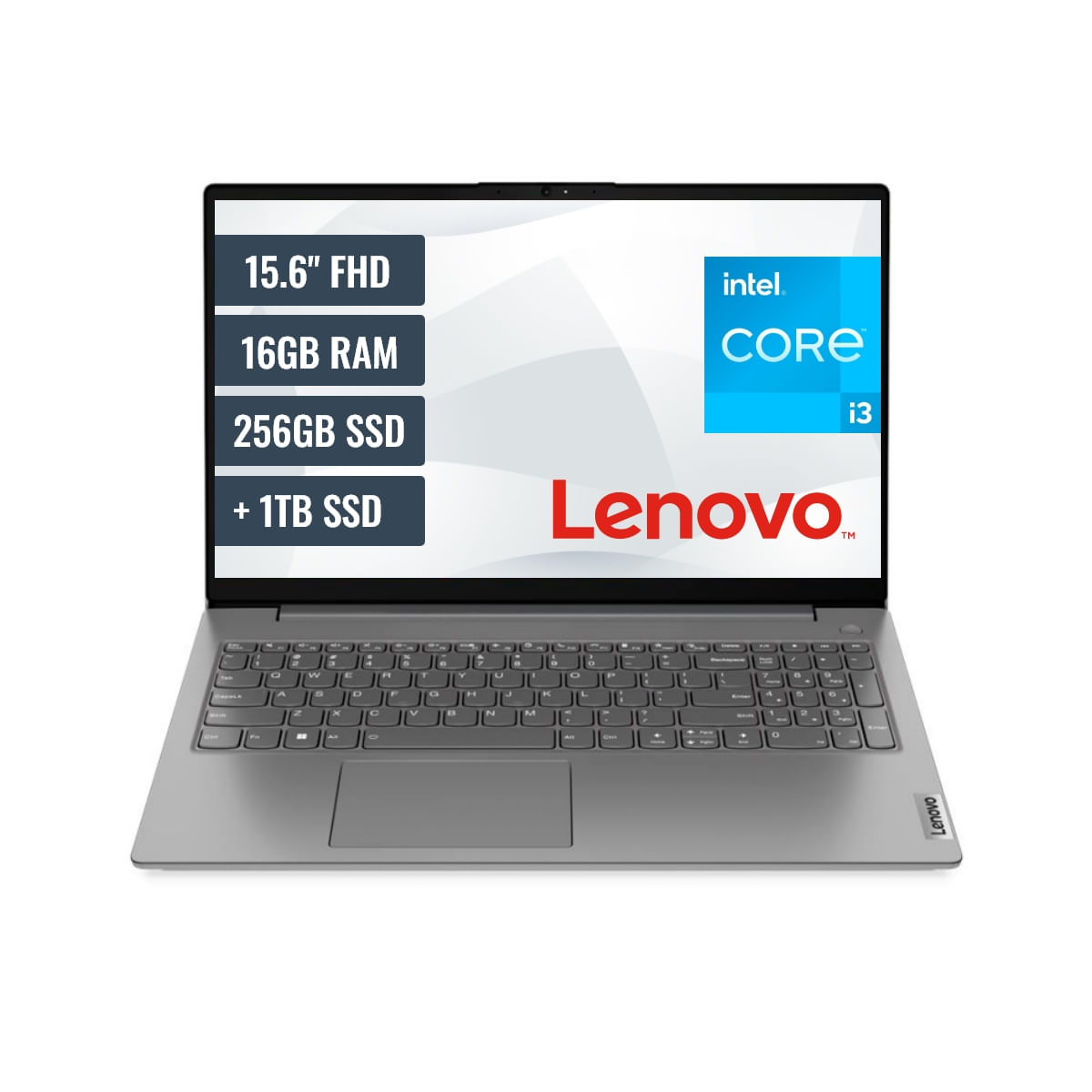 Laptop Lenovo V15 G3 IAP Intel Core i3-1215U 16GB RAM 256GB SSD M2 y 1TB SSD 15.6 FHD FreeDos