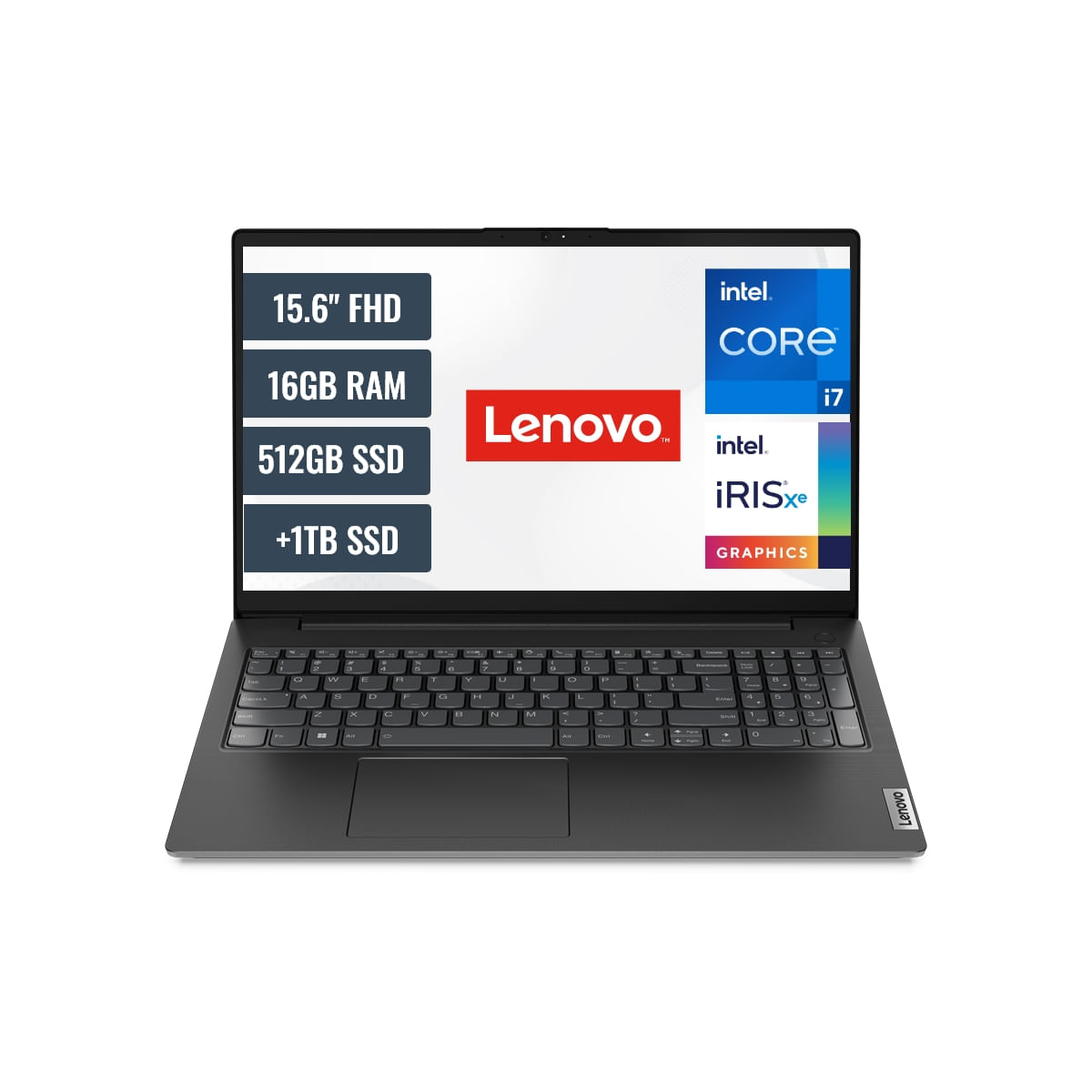 Laptop Lenovo V15 G3 IAP Intel Core i7 1255U 16GB RAM 512GB SSD M2 y 1TB SSD 15.6 FHD FreeDos