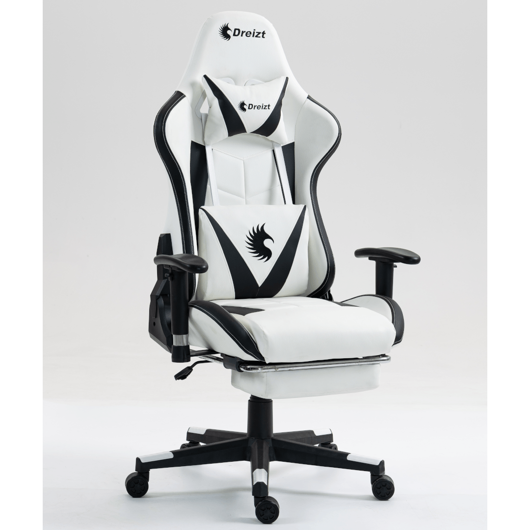 Silla Gamer Dreizt Apolo Series Blanco Pro 180° Alta Calidad Posapies