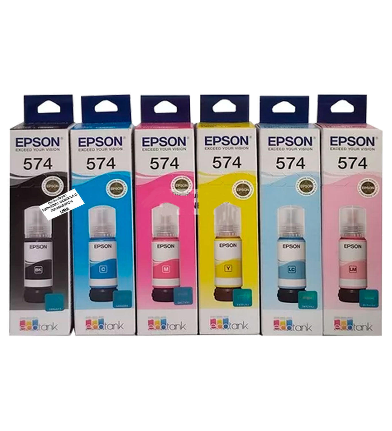 Pack de Tinta Epson T574 x 6 Colores para L8050 / L18050 Original