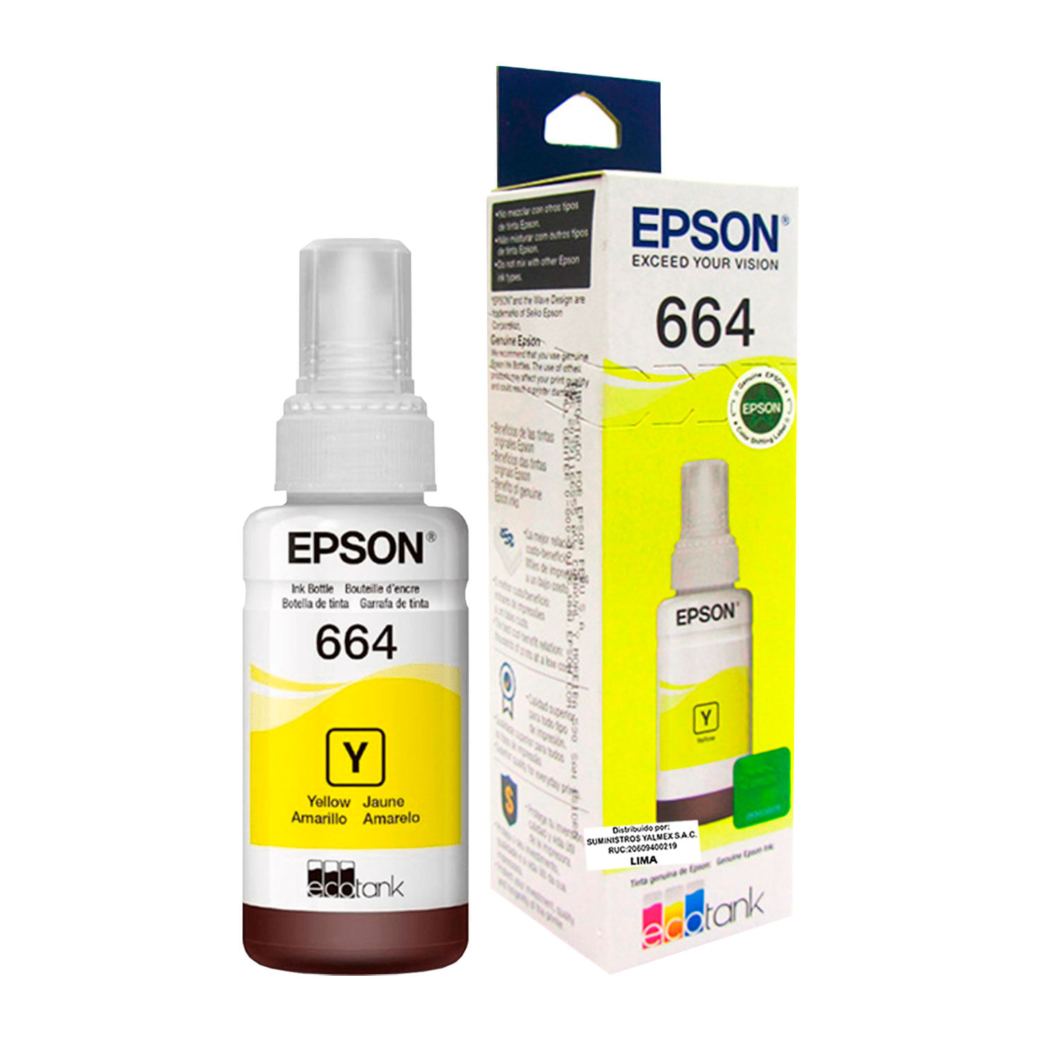 Tinta Epson T664 Yellow para L210 / L475 Original