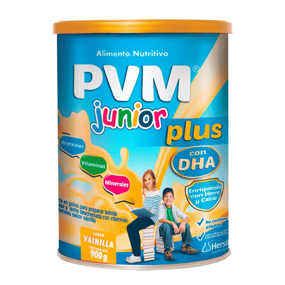 PVM Junior Plus con DHA Sabor vainilla