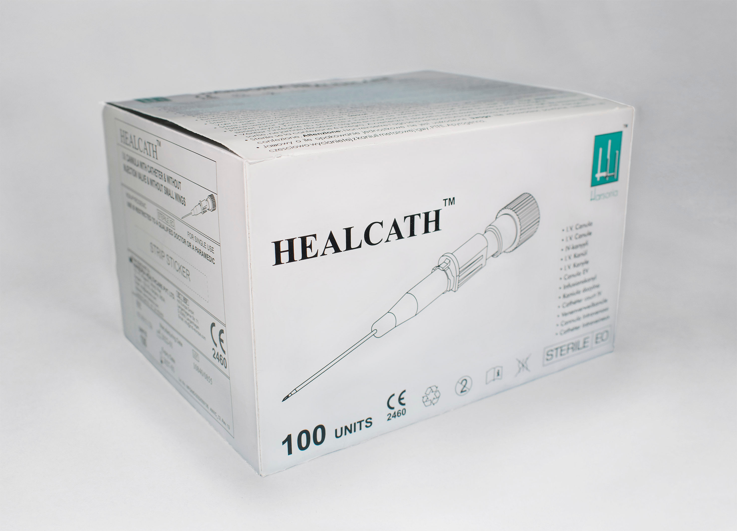 Catéter Endovenoso Periférico Healcath 18g 1 1/4 Caja de 100 Unidades