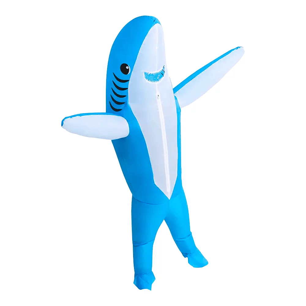 Disfraz de Tiburón Inflable Azul Halloween Cosplay
