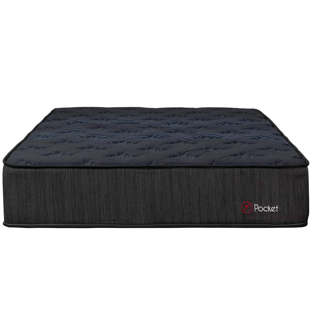 Colchón FORLI Pocket Negro 1.5 Plazas + Protector + Almohada