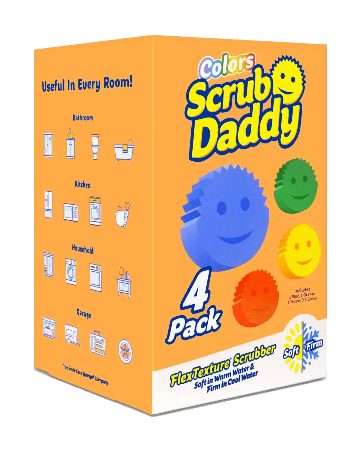Esponjas Scrub Daddy Colors pack de 4 piezas