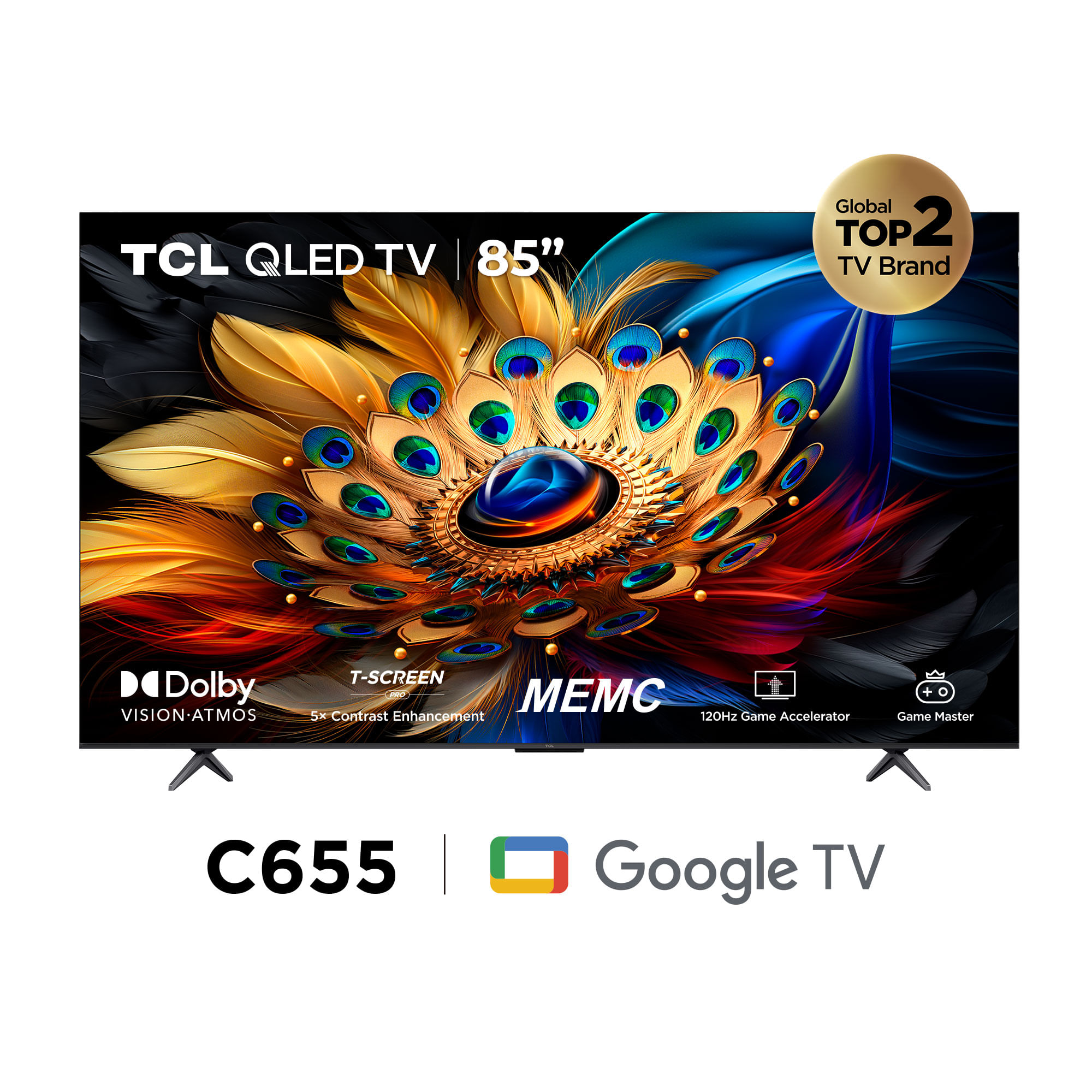 Televisor TCL UHD 4K QLED 85" Smart Tv 85C655