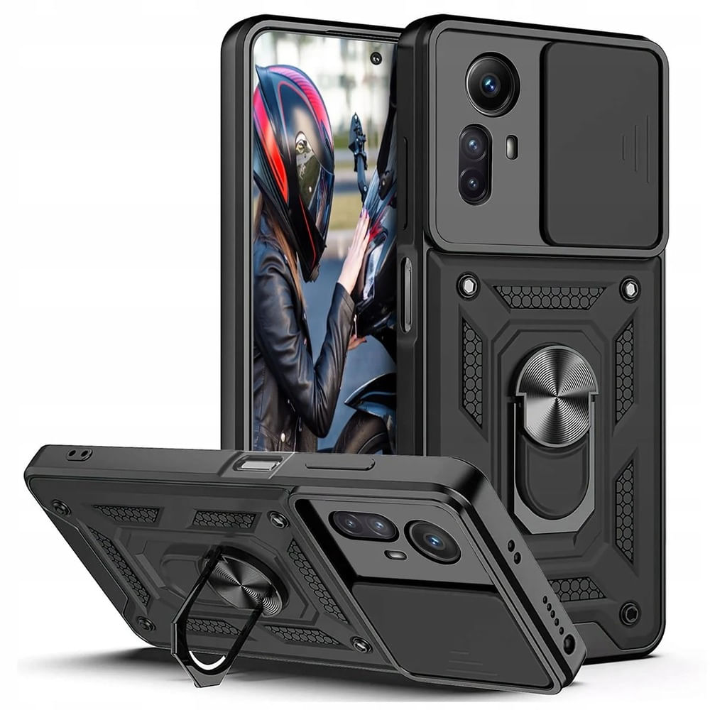 Funda Case for Xiaomi Redmi Note 12s con protector de camara Negro Resistente ante Caídas y Golpes