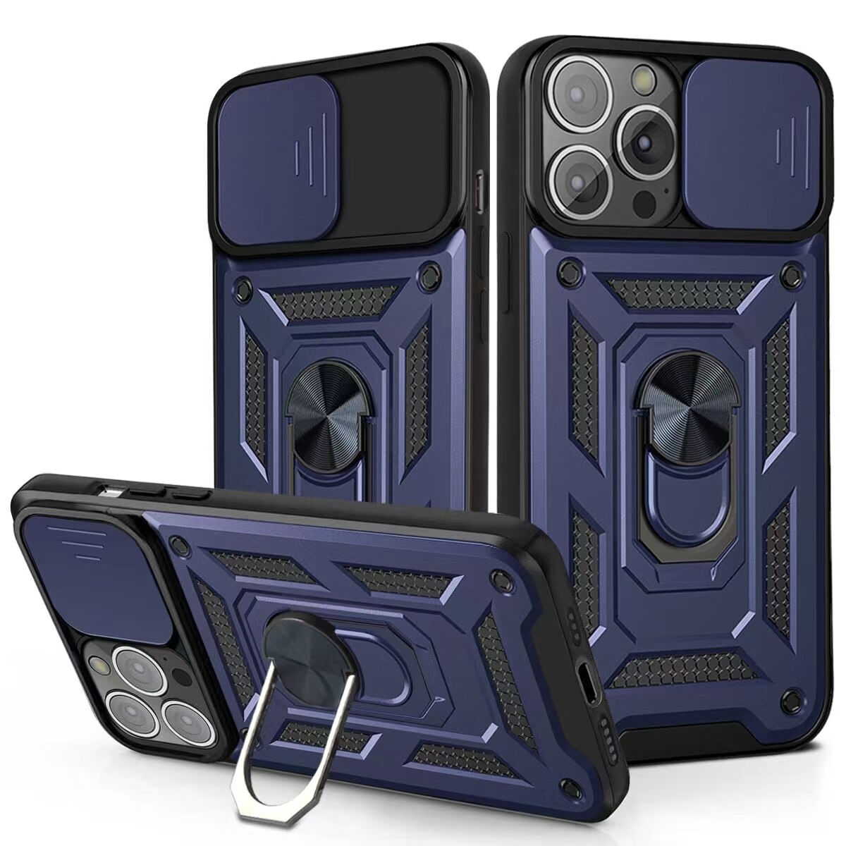 Funda Case de Xiaomi Note 11 Pro Plus con protector de camara Azul Resistente ante Caídas y Golpes
