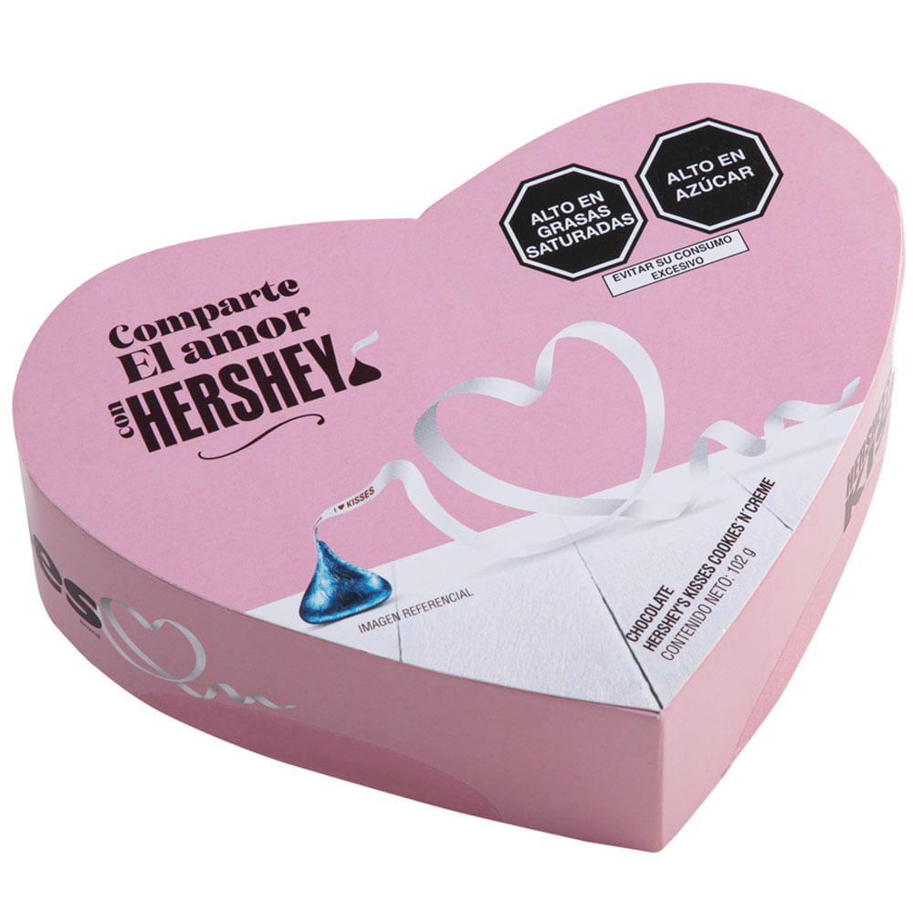 Chocolate HERSHEY'S Corazón Rosado Caja 102g