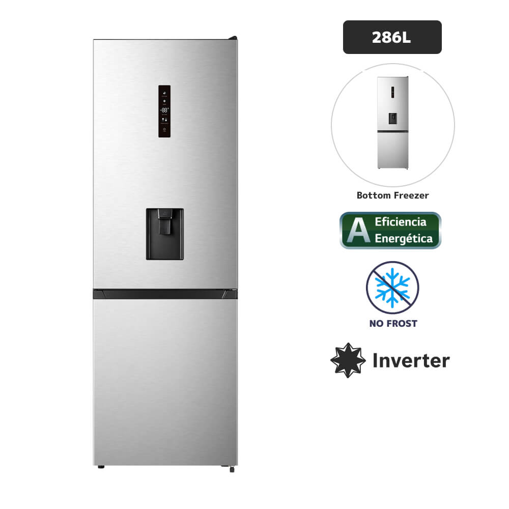 Refrigeradora HISENSE 286L No Frost RB373WV6A Gris
