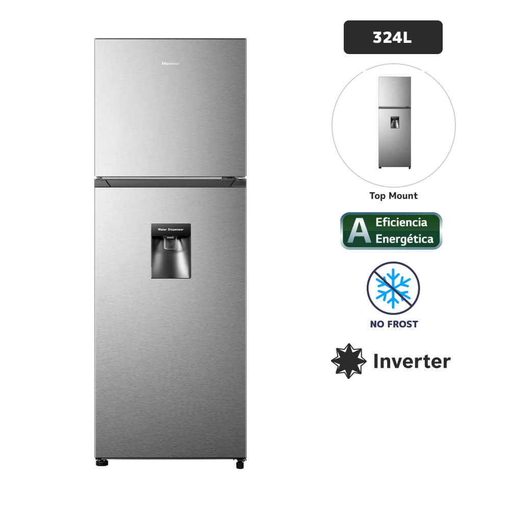 Refrigeradora HISENSE 324L No Frost RD416H Gris