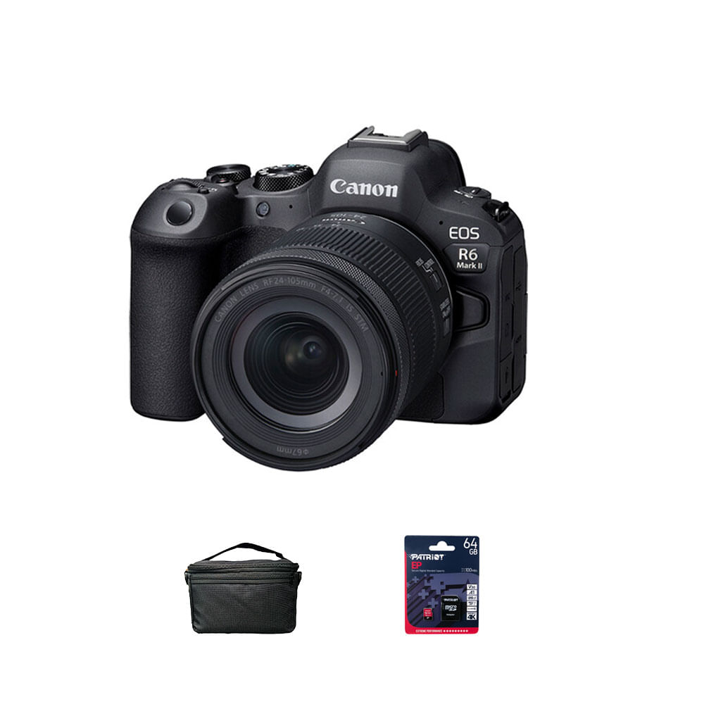 Camara Canon EOS R6 Mark II + RF 24-105 mm f/4-7.1 IS STM (Gratis: Memoria 64GB)