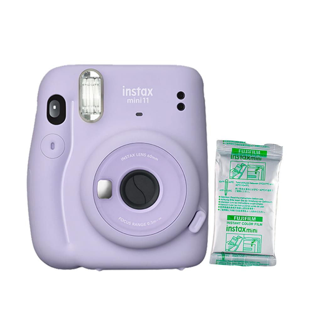 Camara Fujifilm Mini 11 Instax Lila + Pelicula x 10