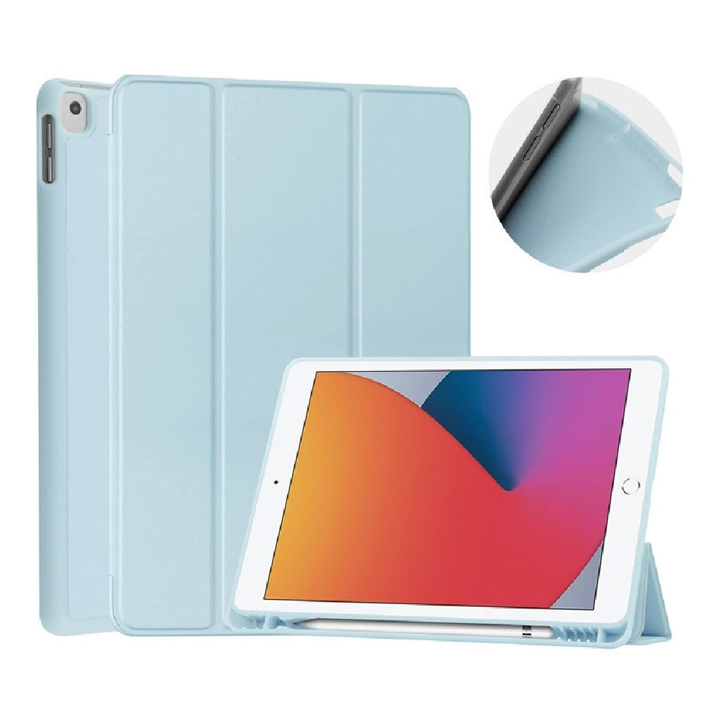 Funda para Huawei MediaPad T3 8 8" - X200 Imantada + Portalápiz Celeste Antishock