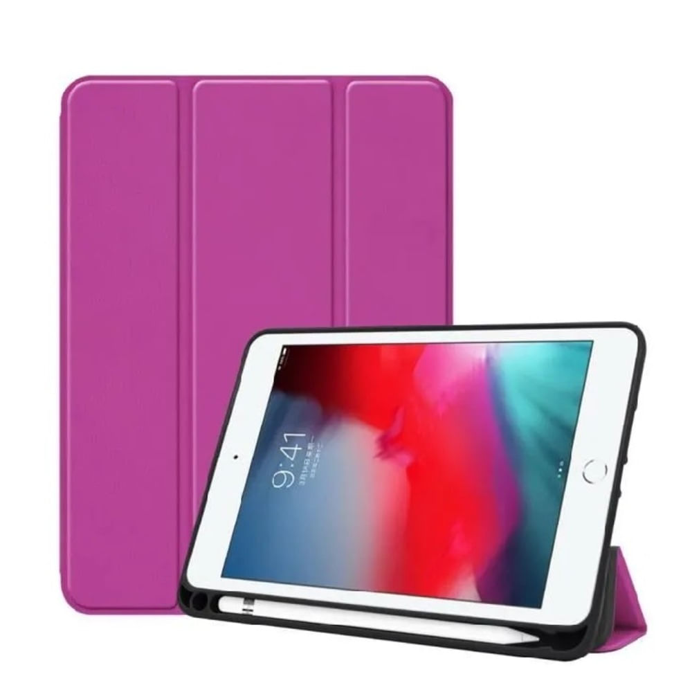 Funda para Huawei MediaPad T5 10 10.1" - TB J706F Imantada + Portalápiz Morada Antishock