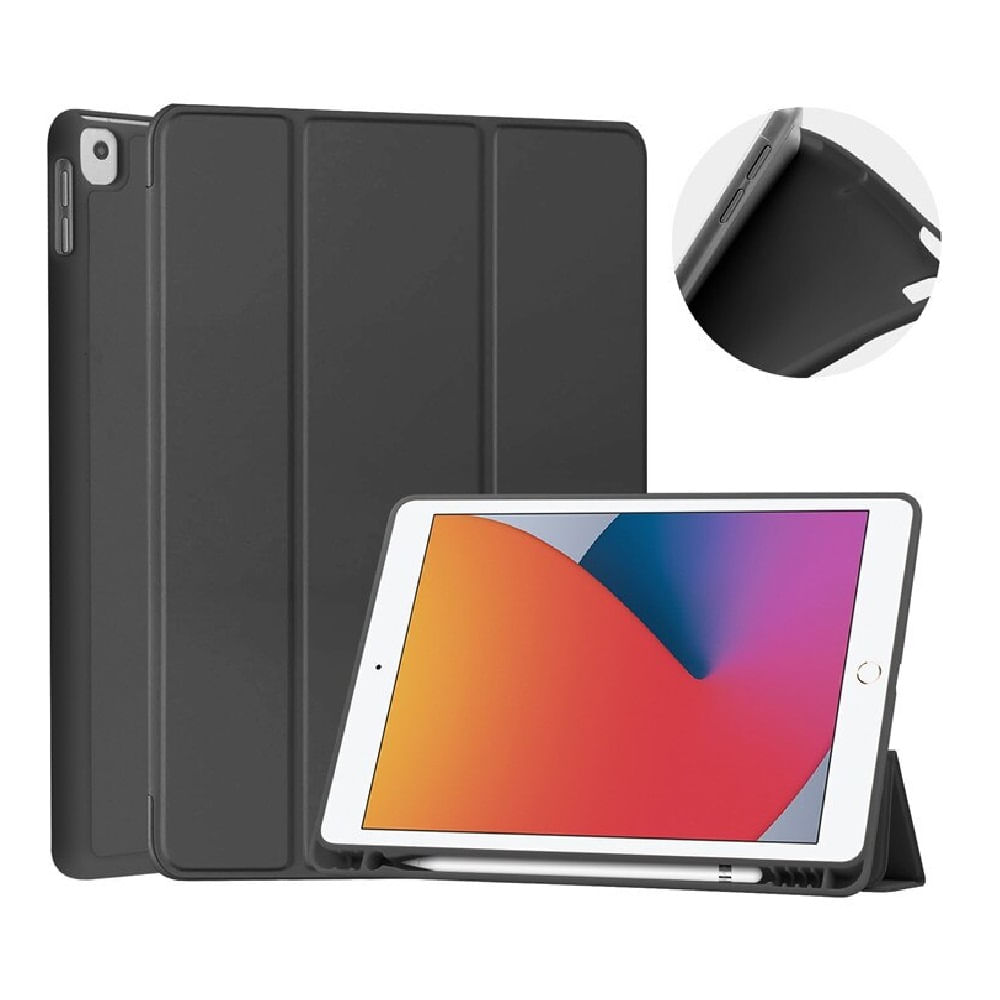 Funda para Huawei MediaPad T5 10 10.1" - X8000 Imantada + Portalápiz Negra Antishock