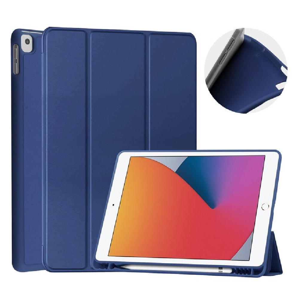 Funda para Samsung Tab A 10.1" - T510 - T515  Imantada con Portalápiz Azul Antishock