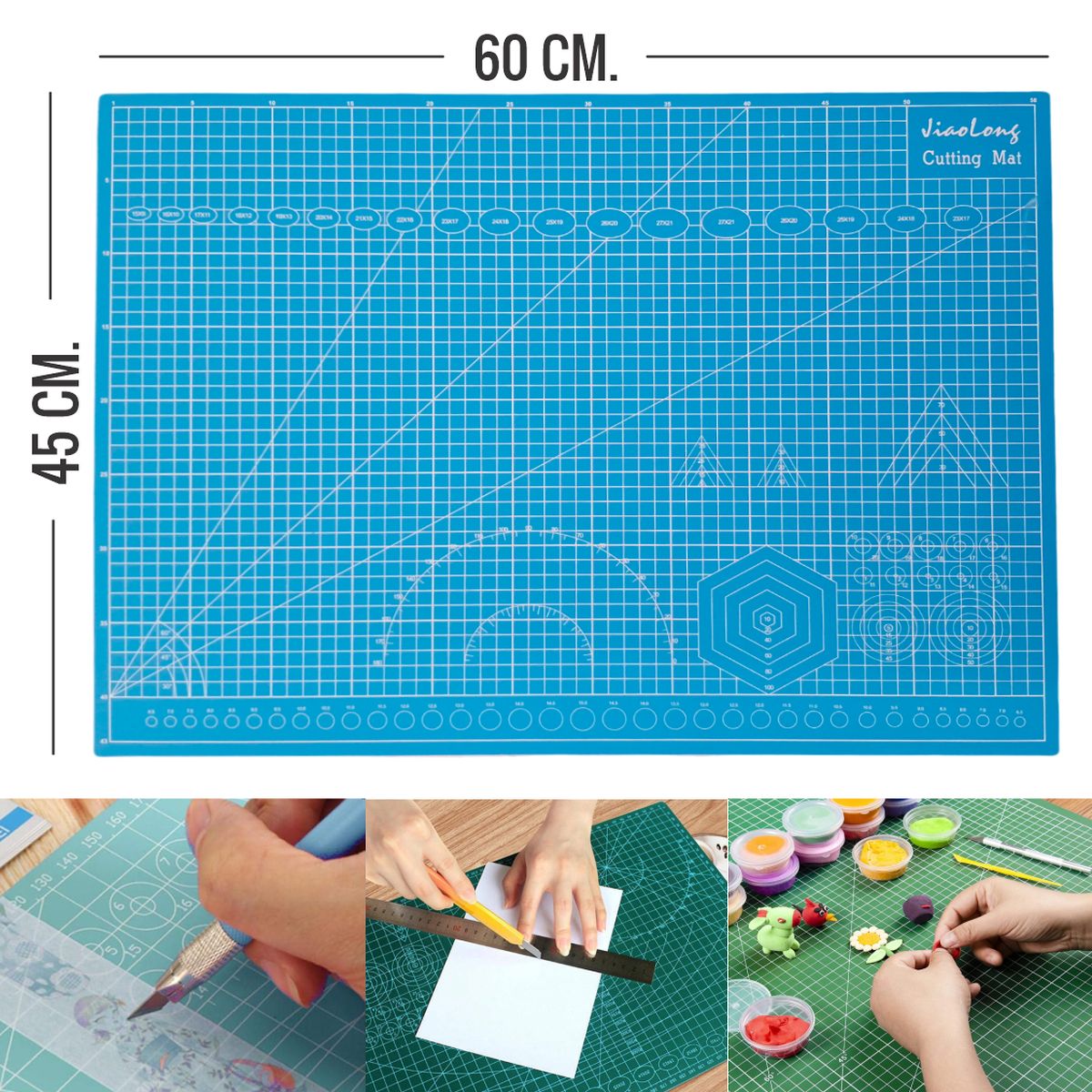 Cutting Mat A2 Plancha de Corte 60x45 cm. Autocurativa Celeste