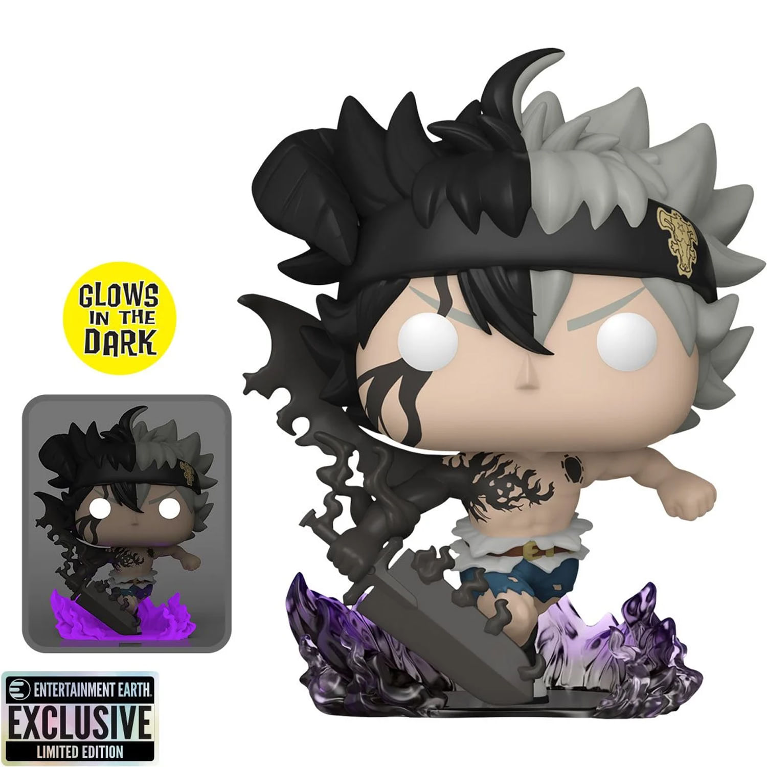 Funko Pop Black Clover Black Asta Glow in the Dark 1556 Entertainment Earth Exclusi