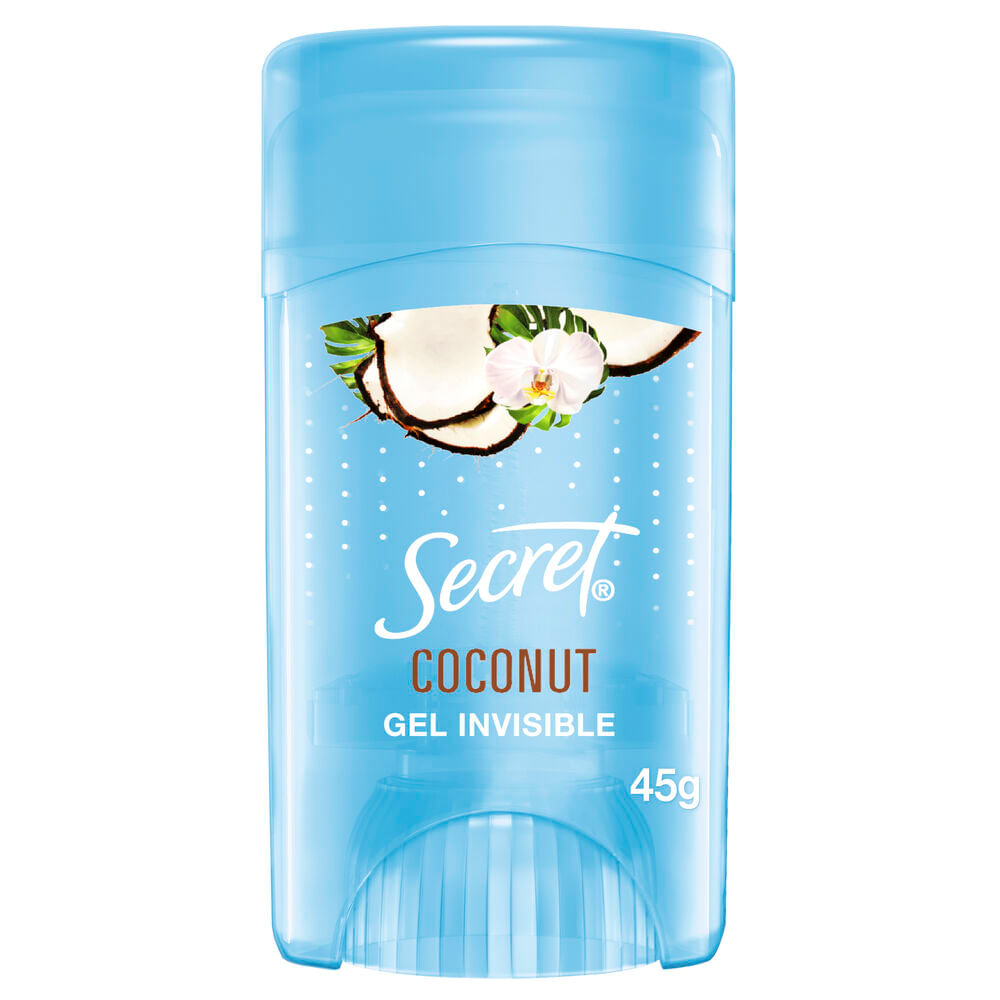 Desodorante para mujer SECRET  Antitranspirante en Gel Invisible Coco 45g