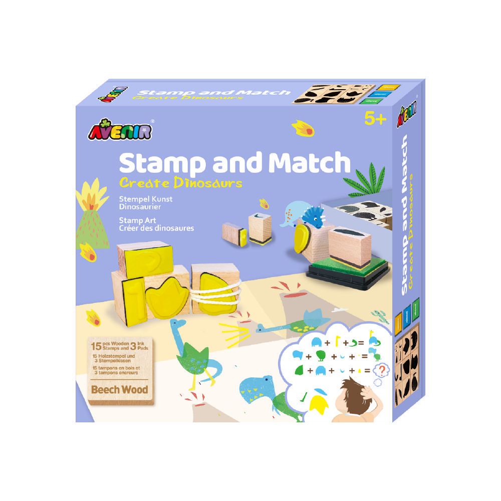 Stamp And Match - Crea Dinosaurios Avenir