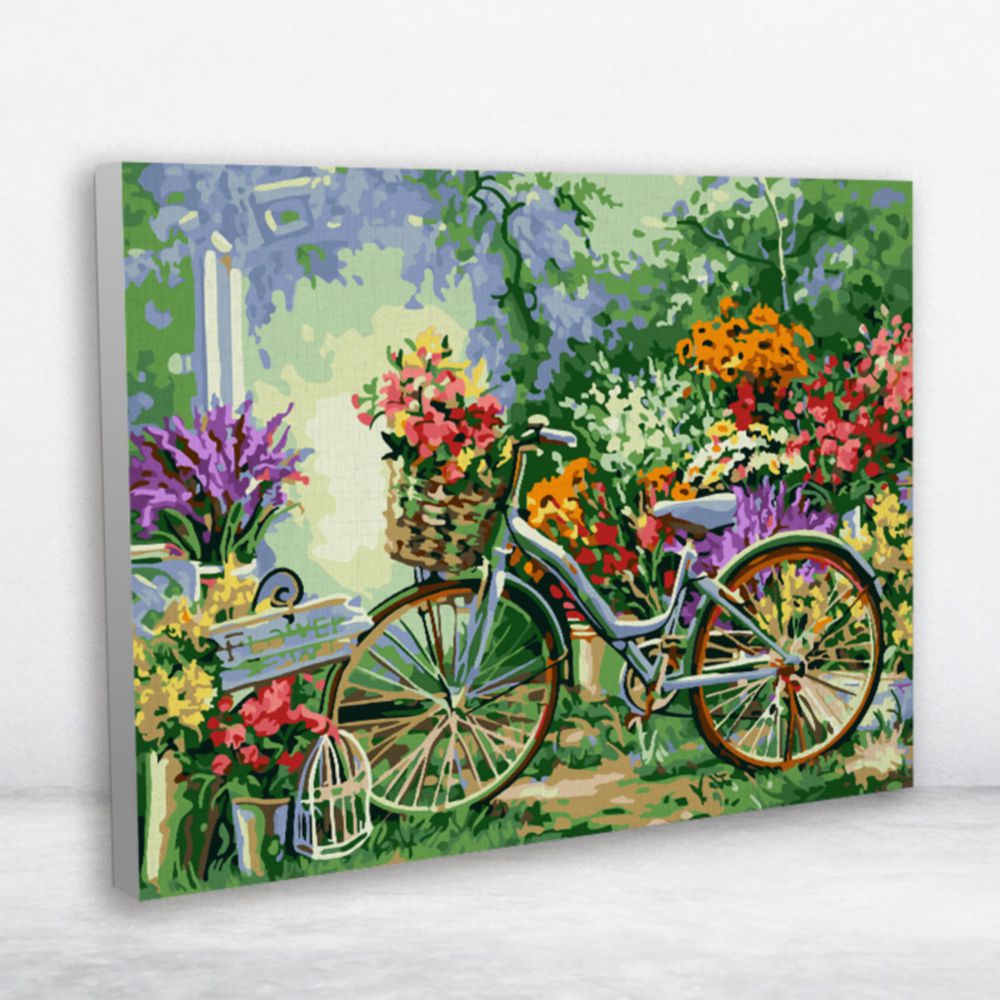 Pintura Por Numeros Maka Flower Bike
