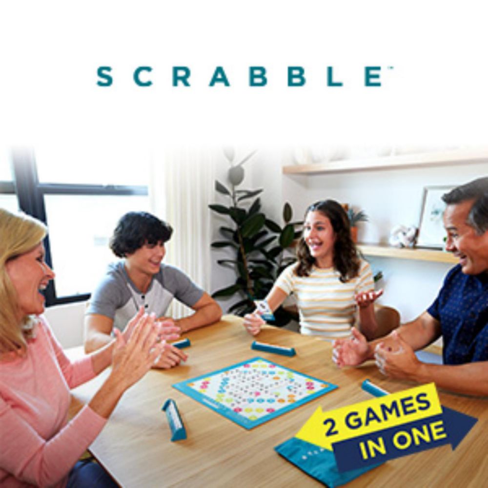 Juego De Mesa Mattel Games Scrabble 2 En 1 Hxm54