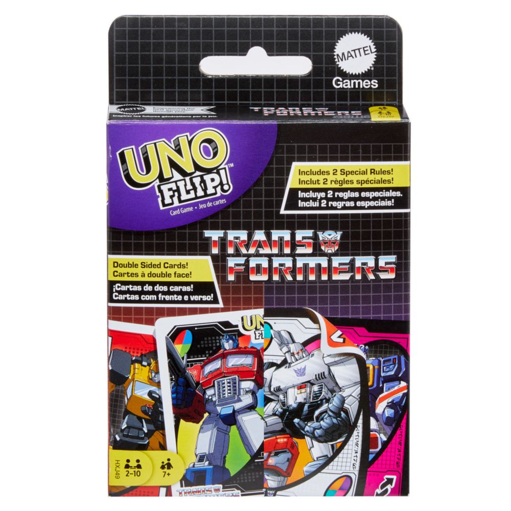 Juego De Mesa Mattel Games Uno Flip Transformers Hxj49