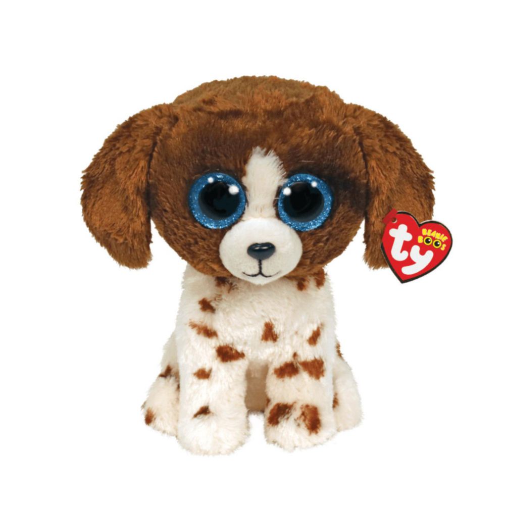 Peluche Ty Beanie Boos Muddles Perro Cafe Mediano