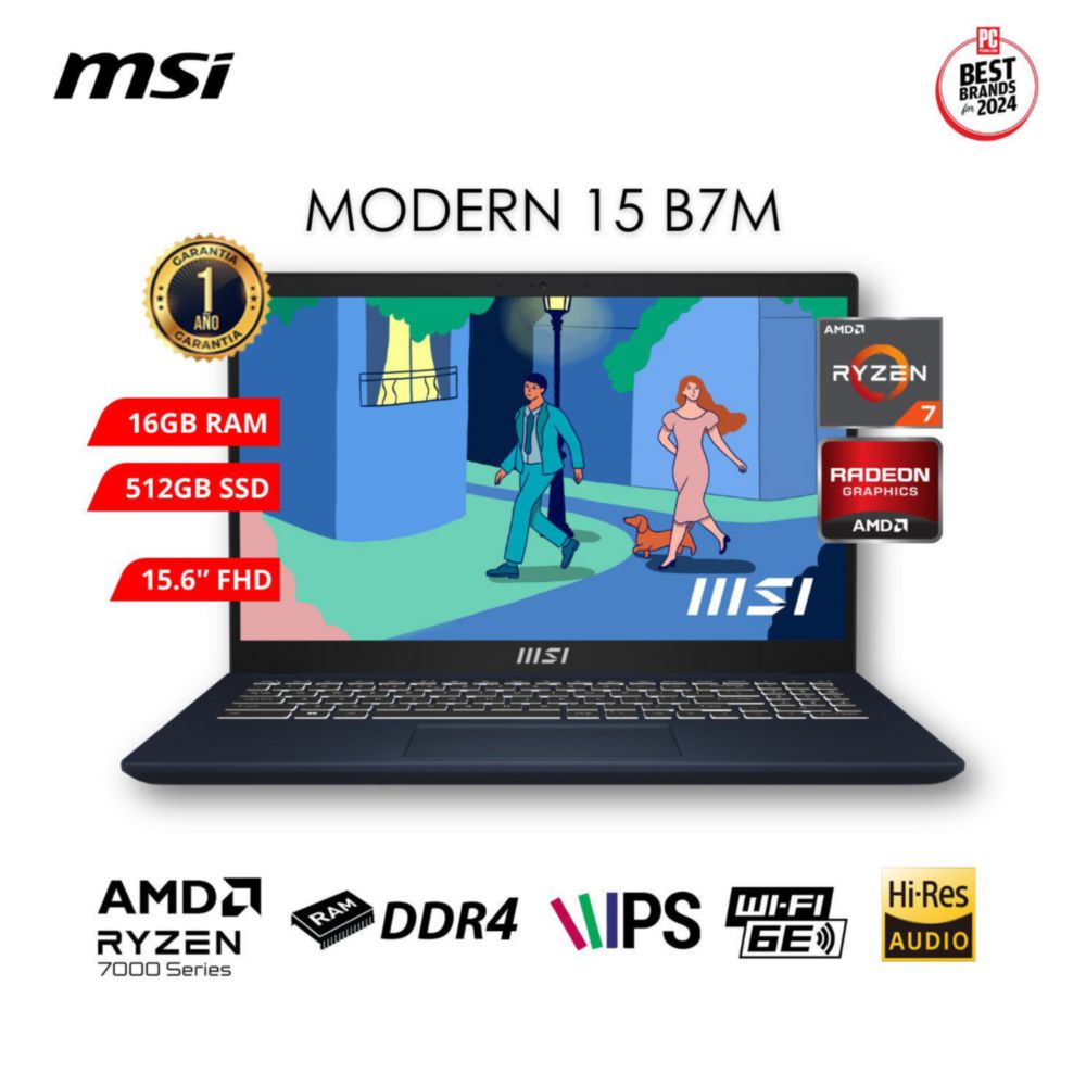 Laptop MSI Modern 15 RZ7-7730U 512GB SSD 16GB RAM