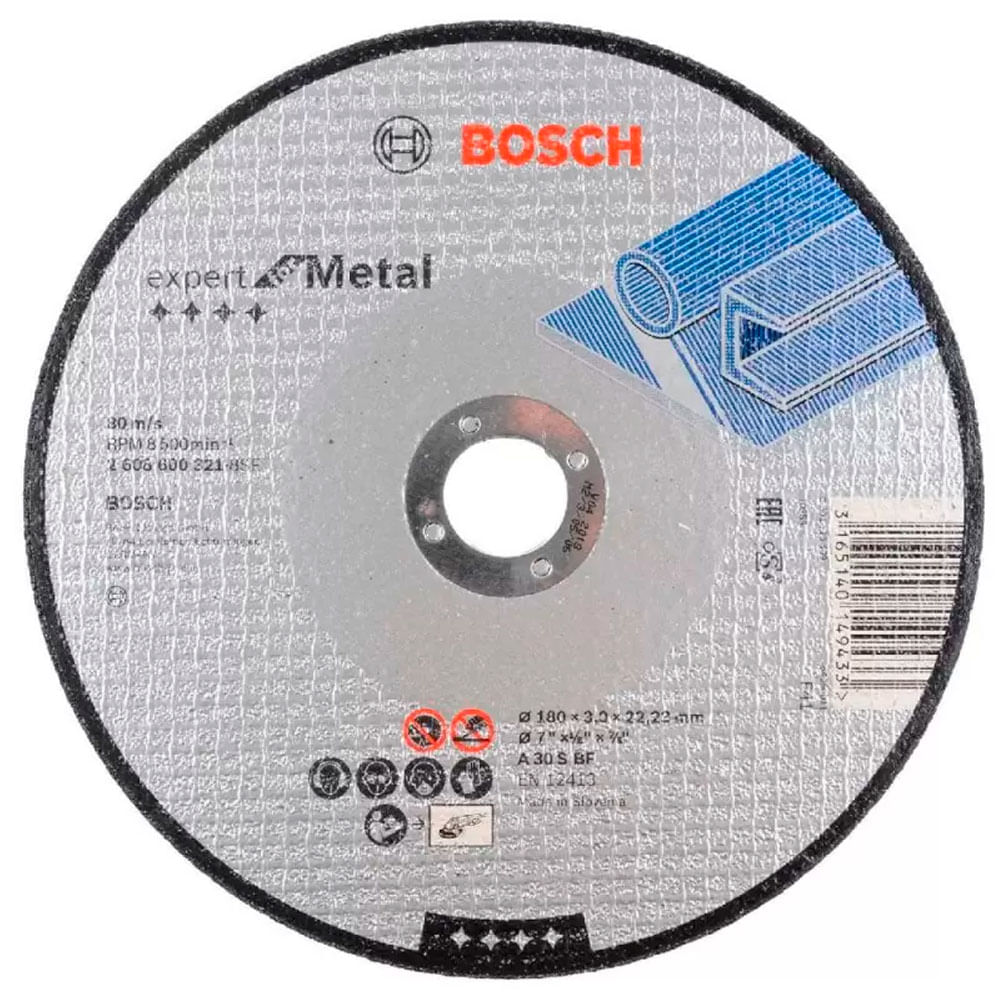 Bosch Disco Abrasivo Corte Expert Metal 180X3.0 Recto