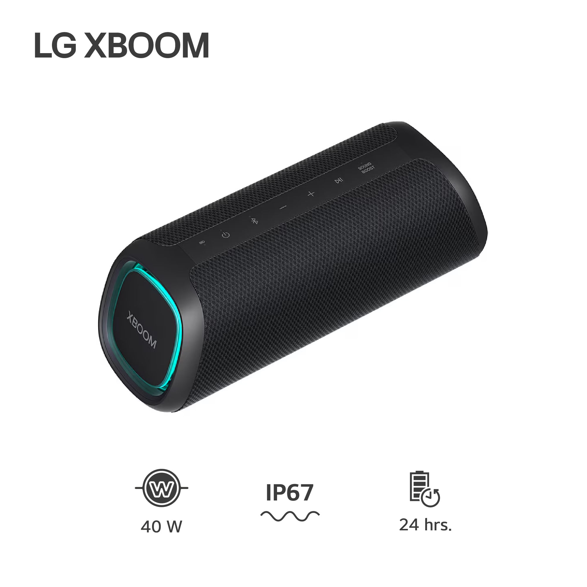 Parlante LG XBOOM Go  XG7 40W Bluetooth IP67 24 Horas de Batería Negro