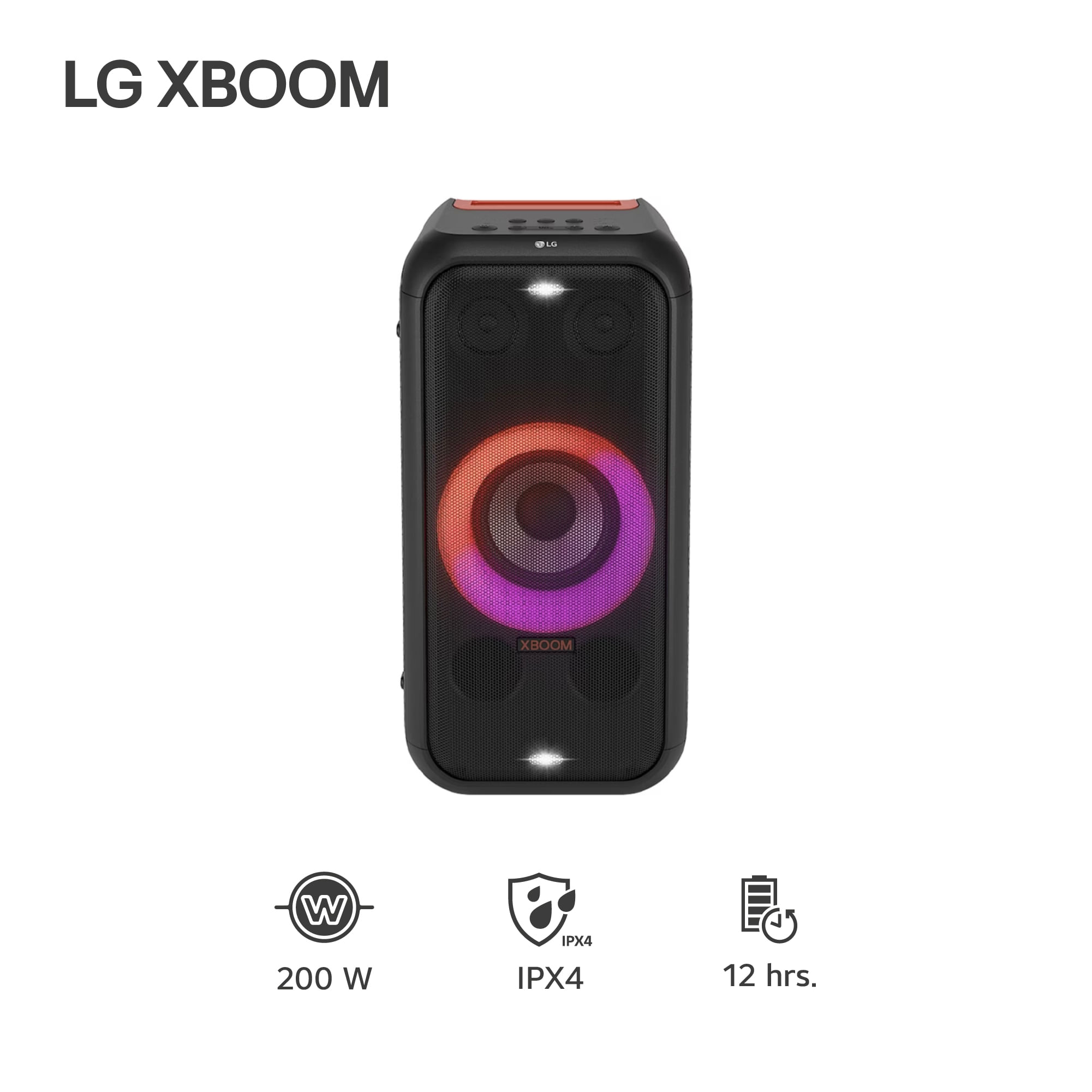Parlante LG XBOOM XL5S 200W Bluetooth IPX4 12 Horas de Batería