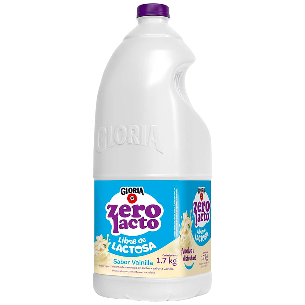 Yogurt Zero Lactosa  GLORIA Sabor a Vainilla Galonera 1.7Kg