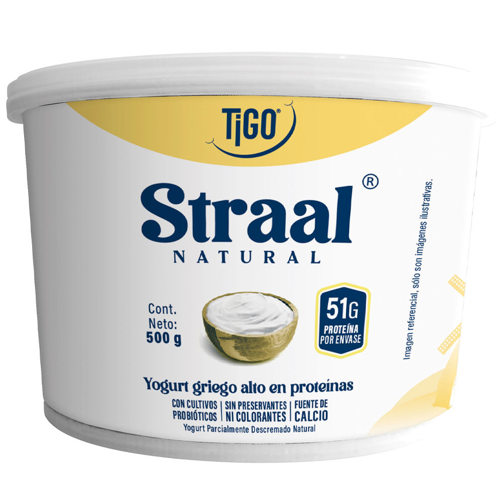 Yogurt Griego TIGO Straal Alta Proteína Pote 500g