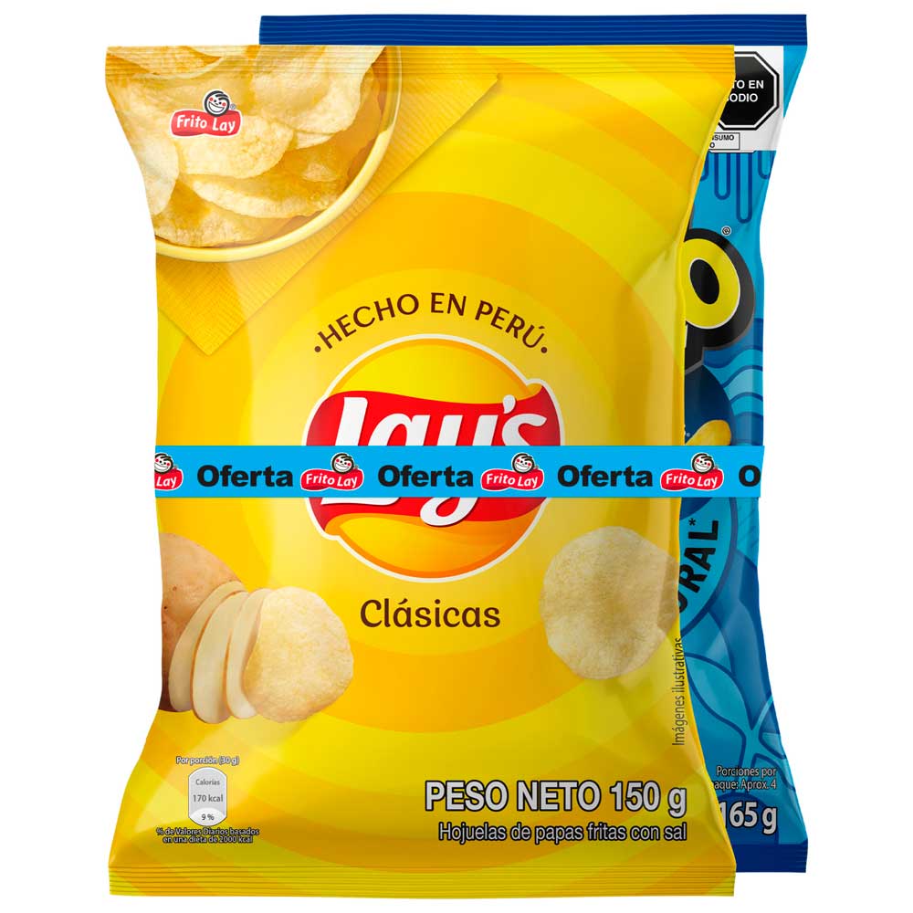 Papas Lay's Clásicas 150g + Snacks De Todito Natural 165g