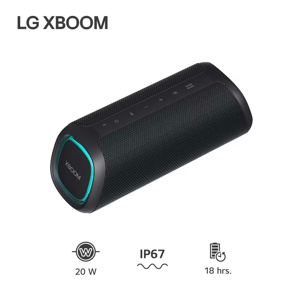 Parlante LG XBOOM Go XG5 20W Bluetooth IP67 18 Horas de Batería Negro