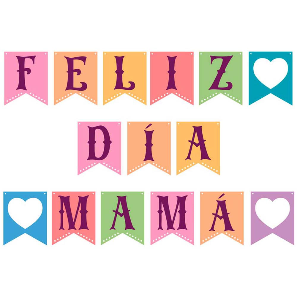 Banderín OLEGO Feliz Día Mamá x1uni