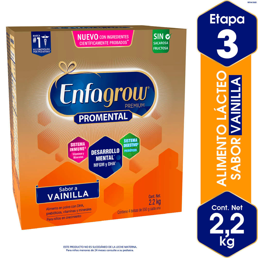 Alimento Lácteo ENFAGROW Premium Promental Sabor a Vainilla Caja 2.2Kg
