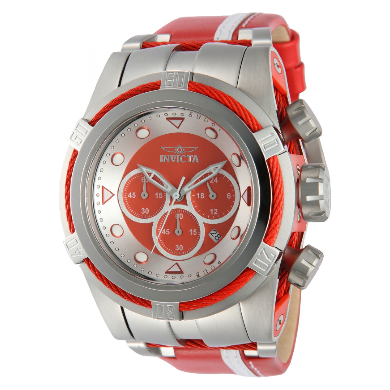 Reloj Invicta 43786 Rojo, Blanco, Acero Hombres