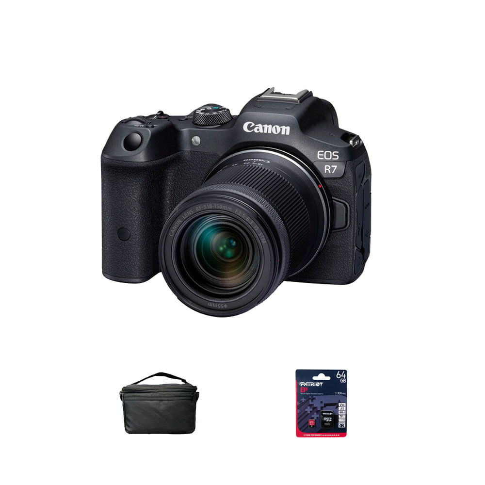 Camara Canon EOS R7 + 18-150mm IS STM (Gratis: Estuche + Mem.64GB)